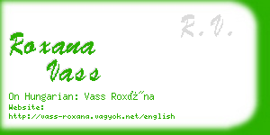 roxana vass business card